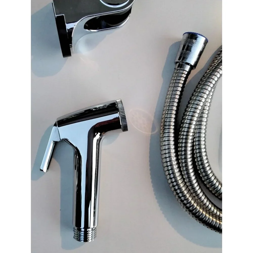 Stainless Steel Handheld Bidet Sprayer Kit With Hose & Wall Mount